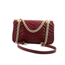 Gucci Marmont Media Pelle Rosso Ancora