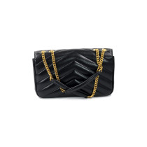 copy of Saint Laurent Lou Lou Media Pelle d'Agnello Nera