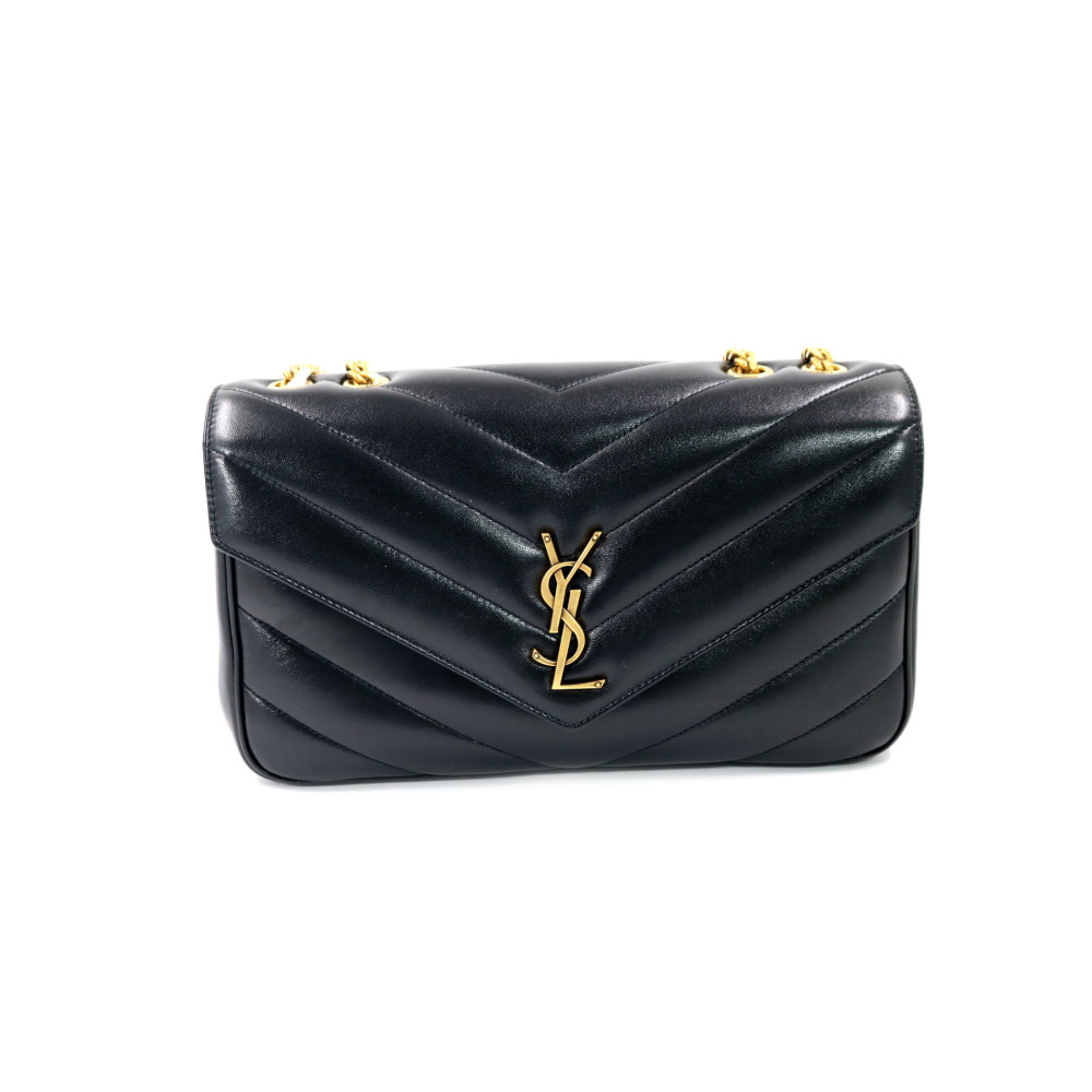 copy of Saint Laurent Lou Lou Media Pelle d'Agnello Nera