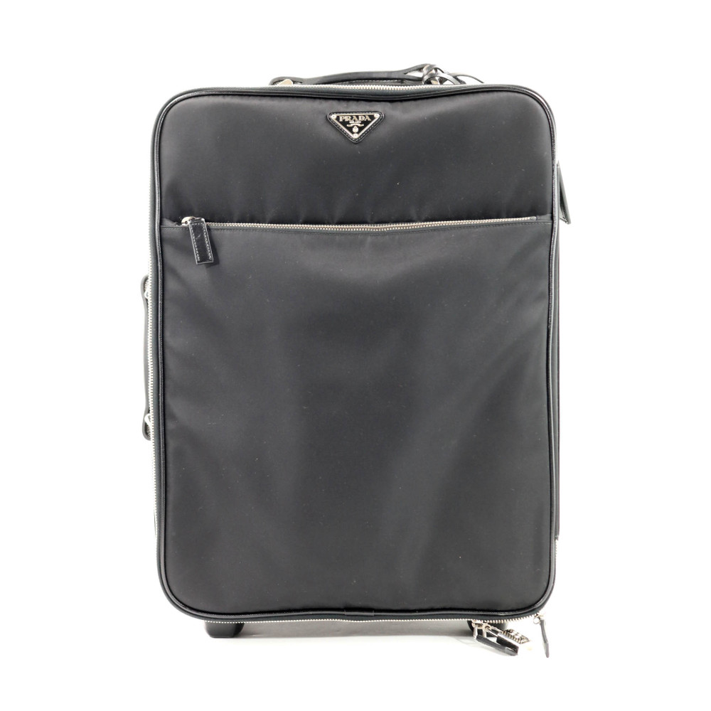 Prada Trolley da Cabina Tela Vela Nera