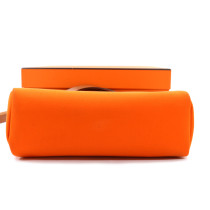 Hermes Herbag 31 Tessuto e Pelle Arancio