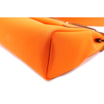 Hermes Herbag 31 Tessuto e Pelle Arancio