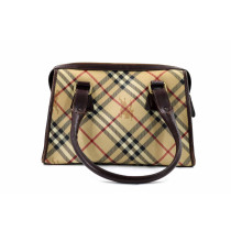 Burberry Bauletto Boston Tartan Check Beige