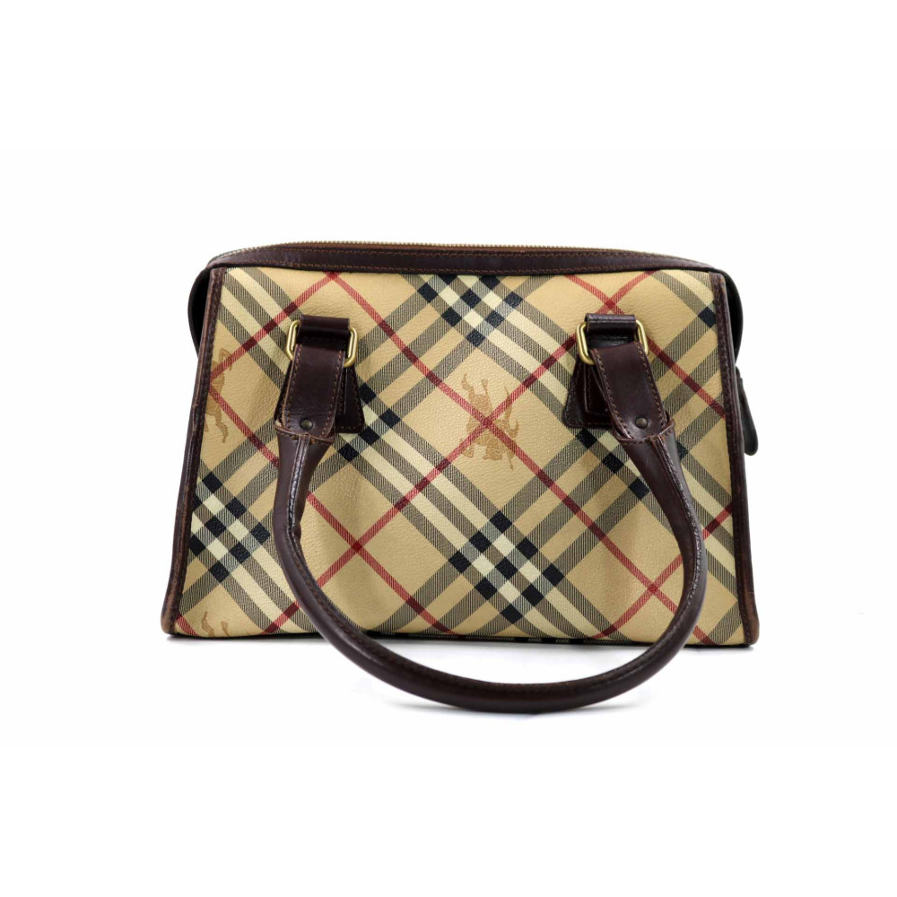 Burberry Bauletto Boston Tartan Check Beige