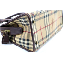 Burberry Bauletto Boston Tartan Check Beige