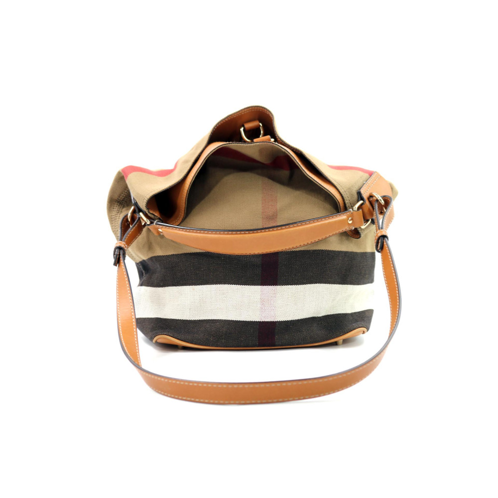 Burberry Shopping Tessuto Tartan Marrone