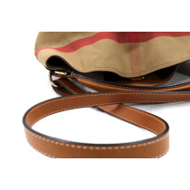 Burberry Shopping Tessuto Tartan Marrone