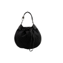 Gucci Hobo Tela e Pelle Marrone
