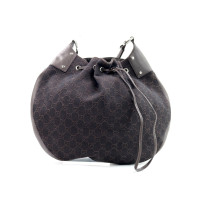 Gucci Hobo Tela e Pelle Marrone