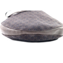 Gucci Hobo Tela e Pelle Marrone