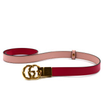 Gucci Cintura Marmont Reversibile Pelle Rosa e Fucsia