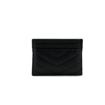 Saint Laurent Portacarte Cassandre Matelassè Pelle Nera