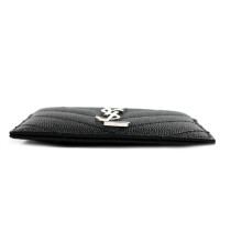 Saint Laurent Portacarte Cassandre Matelassè Pelle Nera
