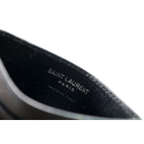 Saint Laurent Portacarte Cassandre Matelassè Pelle Nera