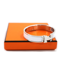 Hermès Bracciale Click H Metallo Bianco