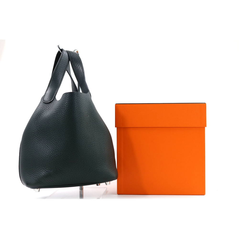 Hermes Picotin 18 Pelle Verde Scuro