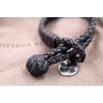 Bottega Veneta Bracciale Pelle Marrone Scuro