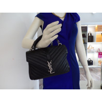 YSL College Medium Pelle Nera