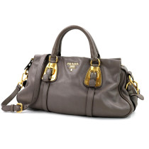 Prada Bauletto Pelle Grigia