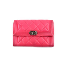 Chanel Portafoglio Boy Pelle Rosa