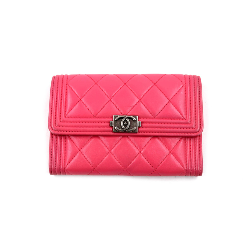 Chanel Portafoglio Boy Pelle Rosa