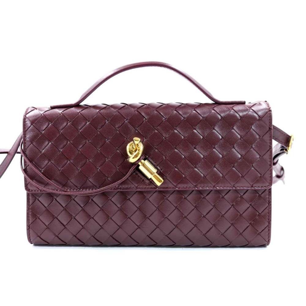 Bottega Veneta Andiamo 25 Pelle Bordeaux