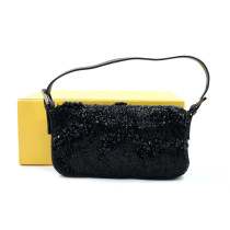 Fendi Baguette Limited Edition Pelle e Perline Nere