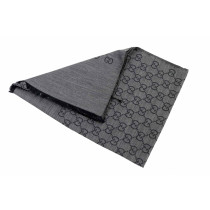 Gucci Stola Sciarpa Lana e Seta Grigia