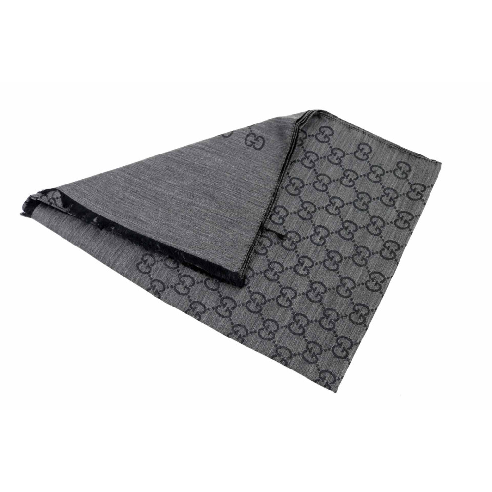 Gucci Stola Sciarpa Lana e Seta Grigia