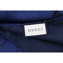 Gucci Stola Sciarpa Lana e Seta Blu