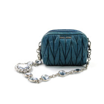 Miu Miu Tracolla Pelle Blu