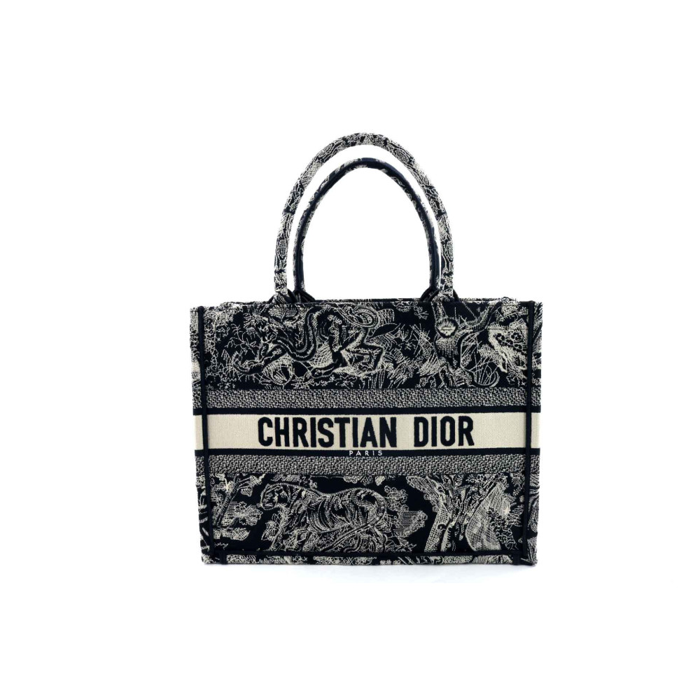 Dior 북 토트 블루와 화이트 캔버스의 사본의 사본