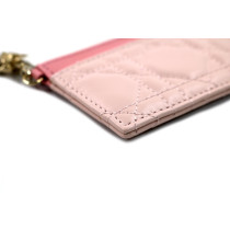 Dior Portacarte Freesia Pelle Rosa e Bianca