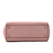 Dolce & Gabbana Sicily Media Pelle Saffiano Rosa