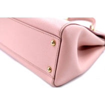 Dolce & Gabbana Sicily Media Pelle Saffiano Rosa