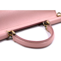 Dolce & Gabbana Sicily Media Pelle Saffiano Rosa