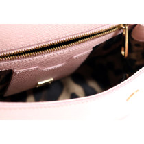 Dolce & Gabbana Sicily Media Pelle Saffiano Rosa