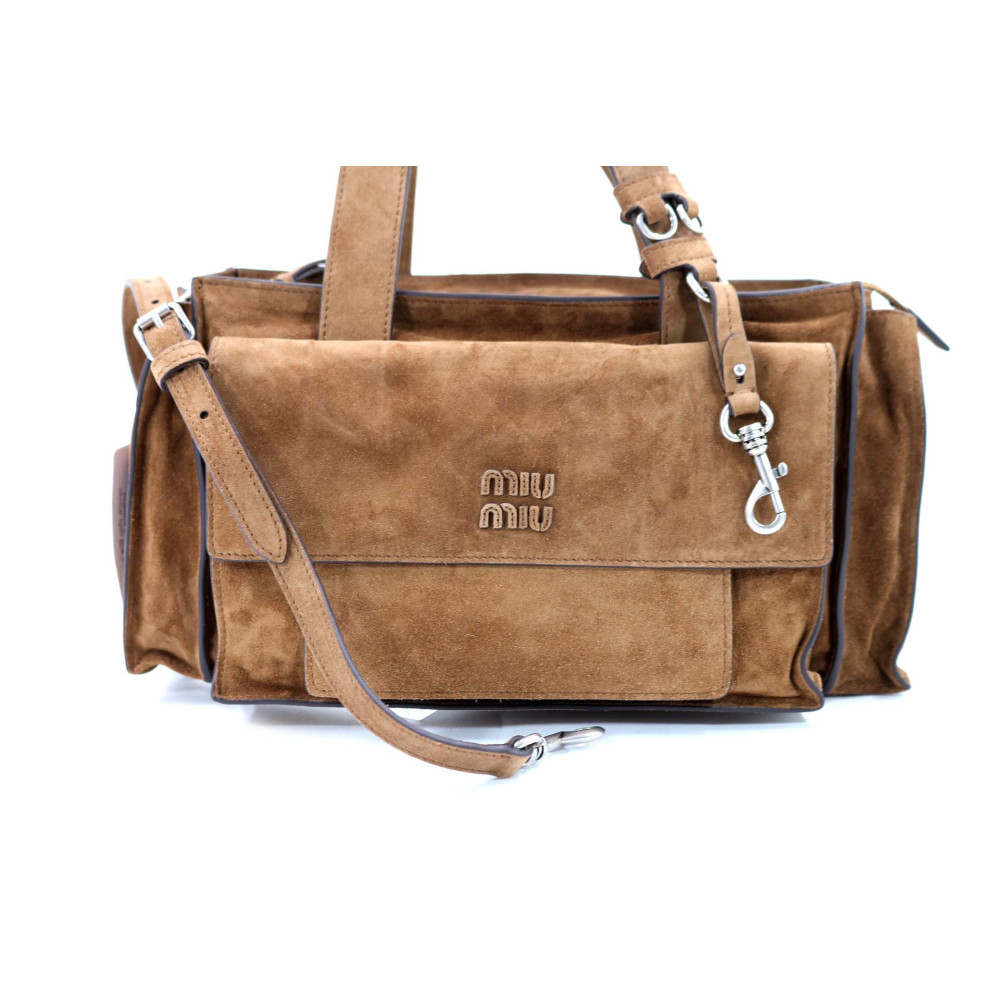 Miu Miu Utilitaire Suede Marrone