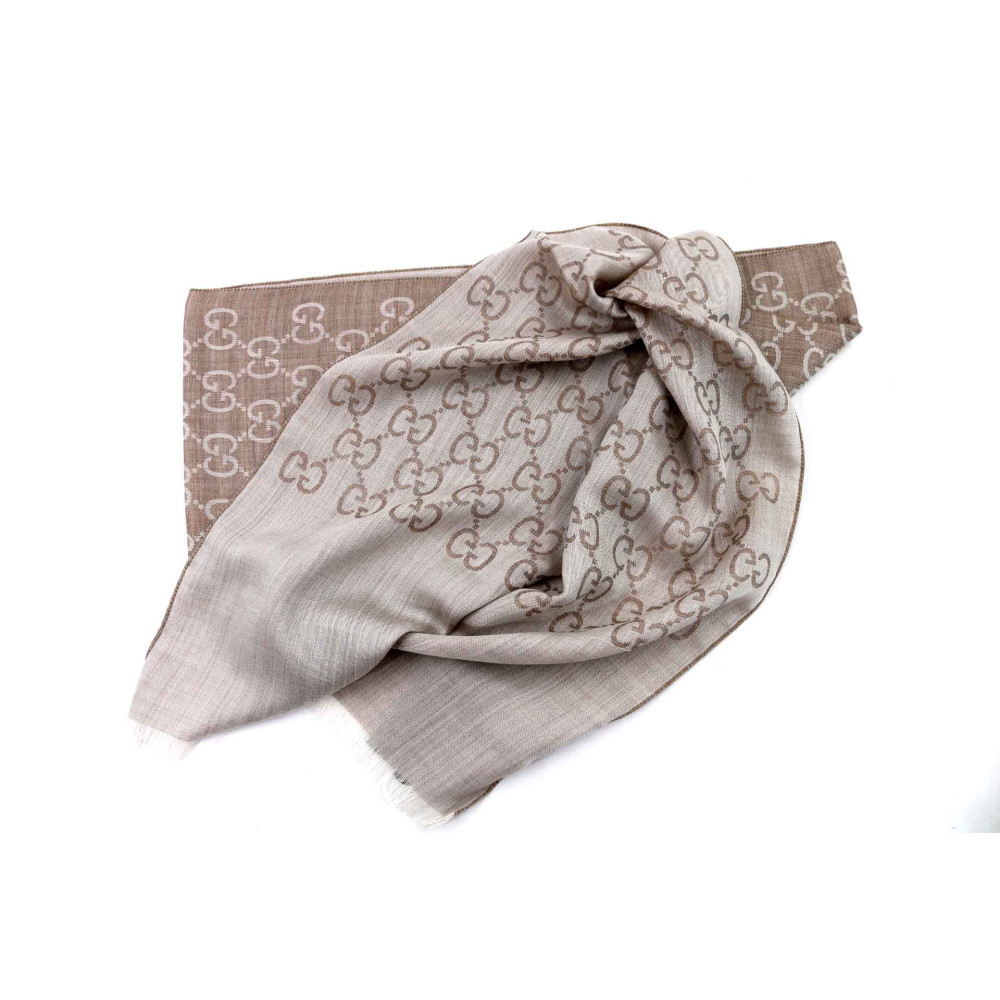 Gucci Stola Lana e Seta Beige