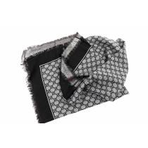 Gucci Stola Lana e Seta Lurex Grigia e Nera
