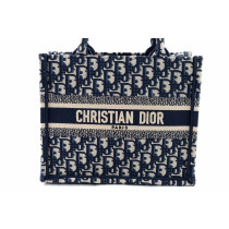 Dior Book Tote Piccola Tessuto Blu