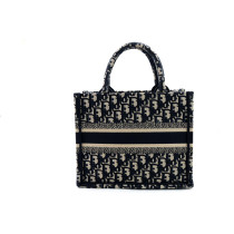 Dior Book Tote Piccola Tessuto Blu