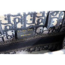 Dior Book Tote Piccola Tessuto Blu
