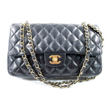 Chanel 25 Pelle d'Agnello Nera