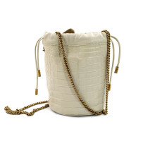 Gucci Secchiello Pelle Bianco Vintage