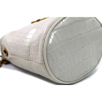 Gucci Secchiello Pelle Bianco Vintage