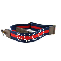Gucci Tracolla Tessuto Blu e Rosso