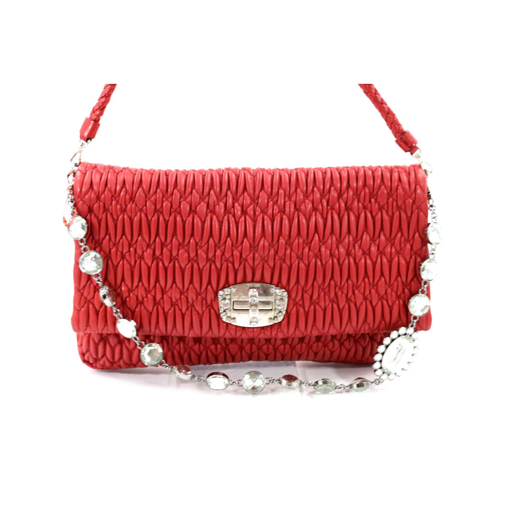 Miu Miu Tracolla Pelle Rossa