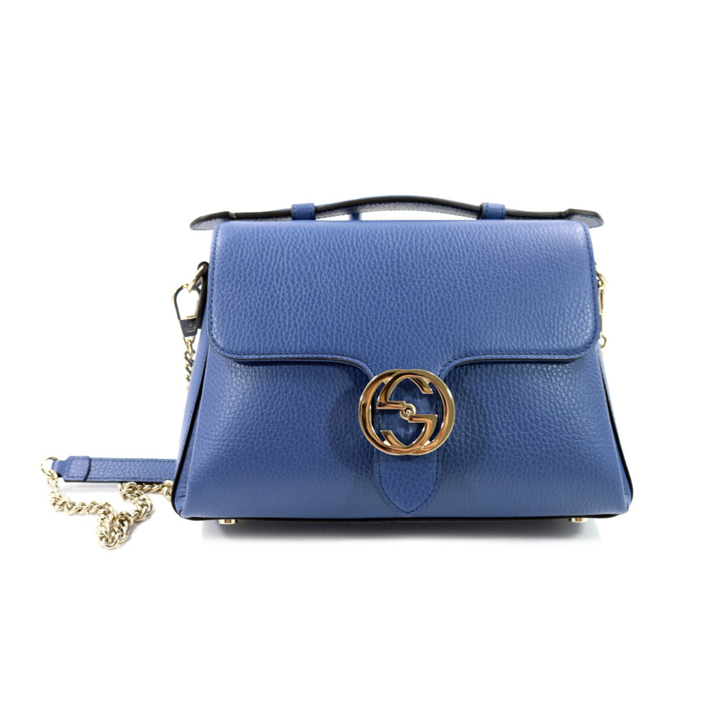 Gucci Interlocking Pelle Blu