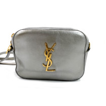 Saint Laurent Camera Bag Pelle Grigia